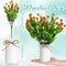 7-Set Artificial Flower Centerpieces – Colorful Faux Flowers & Eucalyptus in Metal Pots for Home & Outdoor Decor